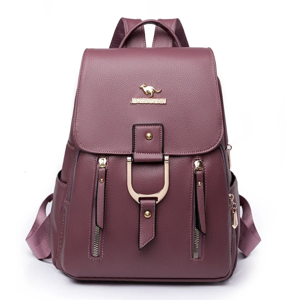 Mochila de Couro Feminina Escolar